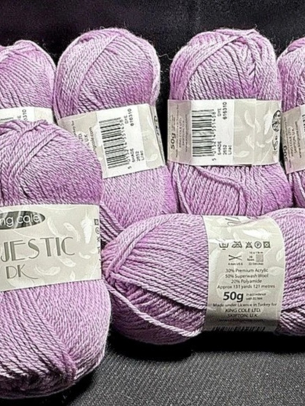King Cole Majestic DK Purple Yarn Bundle NWT